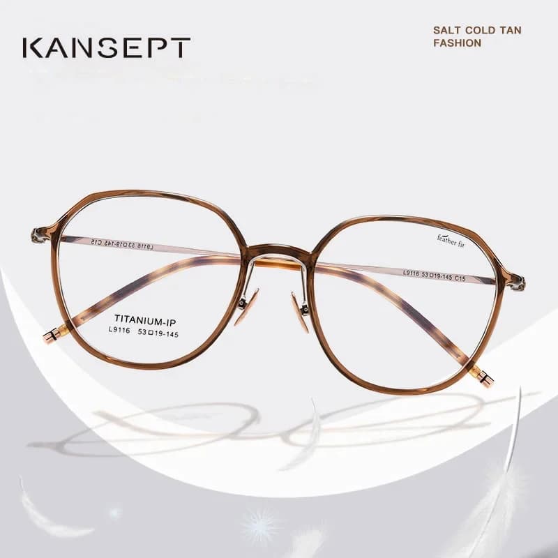 KANSEPT Ultralight Comforts 7.1g Ovale Donna Montature piccole Blocco luce blu Donna Vetro da lettura con prescrizione personalizzato L9116