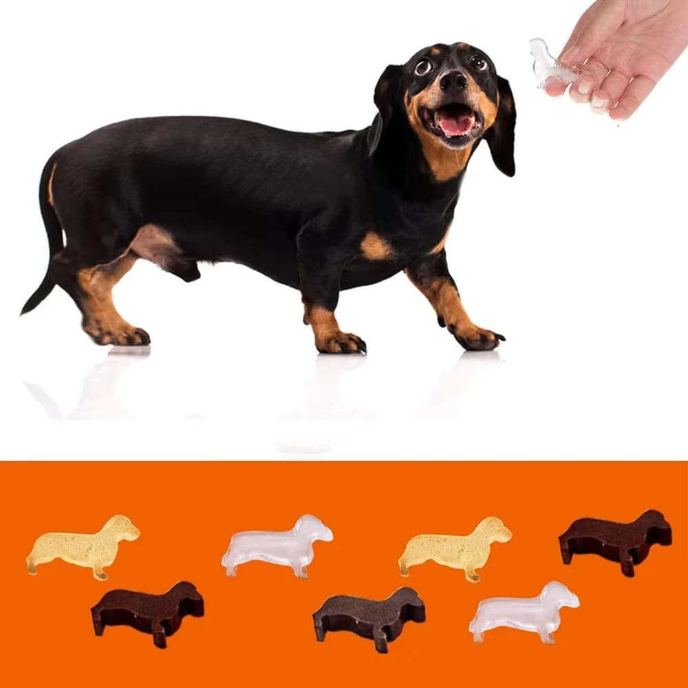 Stampo per vassoio in Silicone a forma di cubo di ghiaccio a forma di bassotto vassoi stampo per cani cottura al cioccolato coperchio per caramelle Jelly Mini Puppy Maker