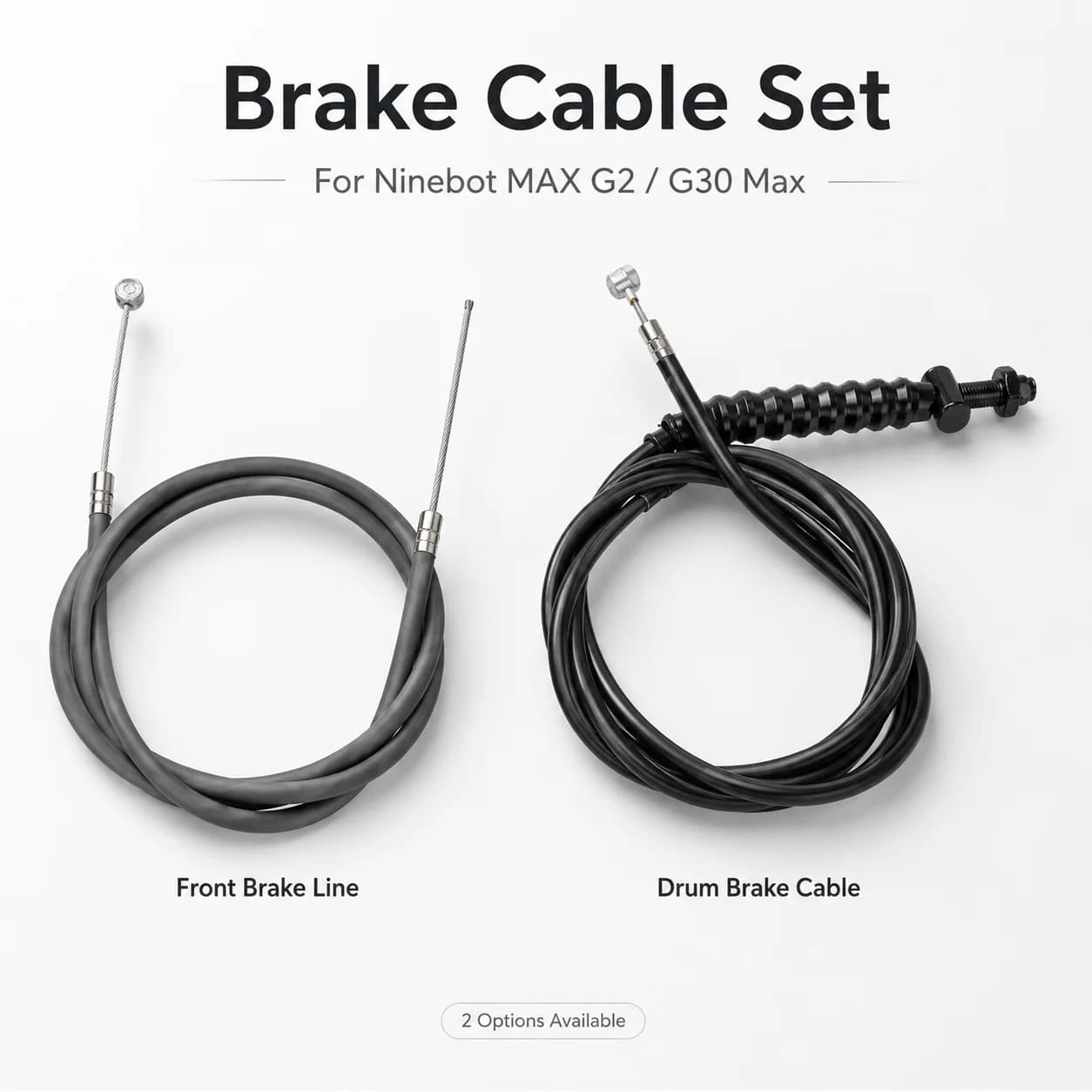 Extended Brake Cable Set for Ninebot MAX G2 G30 Electric Scooter 1.4M Front Line Drum Brake Wire Replacement Repair Part