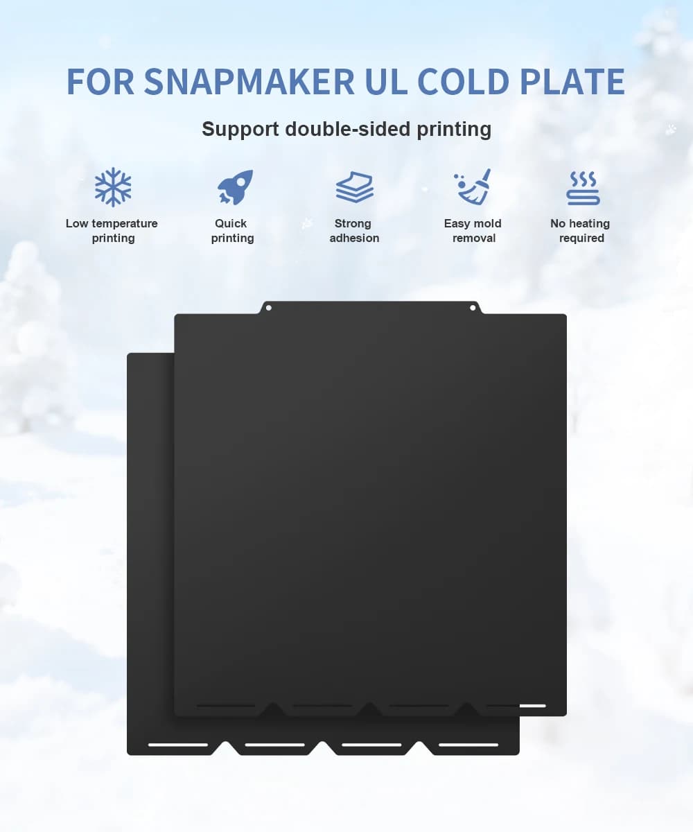 For Snapmaker U1 Low Temp 3DPrinter Cool Plate Double-Sided Printing Sheet for PLA/PETG Strong Adhesion 3D Printer Build Surface