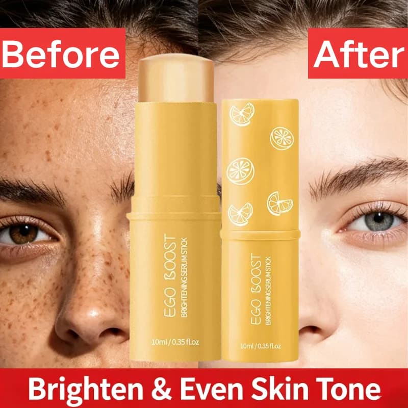 Vitamin C Brightening Essence Stick Dark Spots Corrector Hydrating Nourishing Portable Solid Facial Serum Stick for Skin Glow