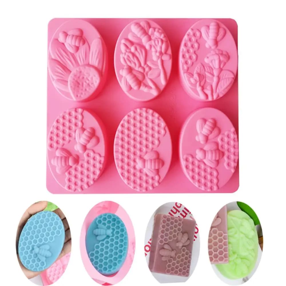 Wedding Supplies Clay Tools Bee Oval Honeycomb Handmade 3D Art Wax Mold Cake Resin Molds Soap Mold Silicone