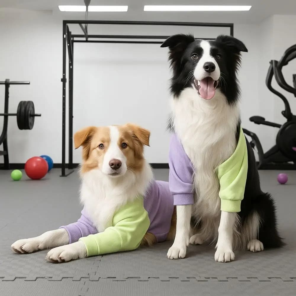 Ginocchiera per cani alla moda, morbida e regolabile, supporto per la gamba anteriore dell'animale domestico, ginocchiere per cani traspiranti anti-leccatura, protezione delle articolazioni