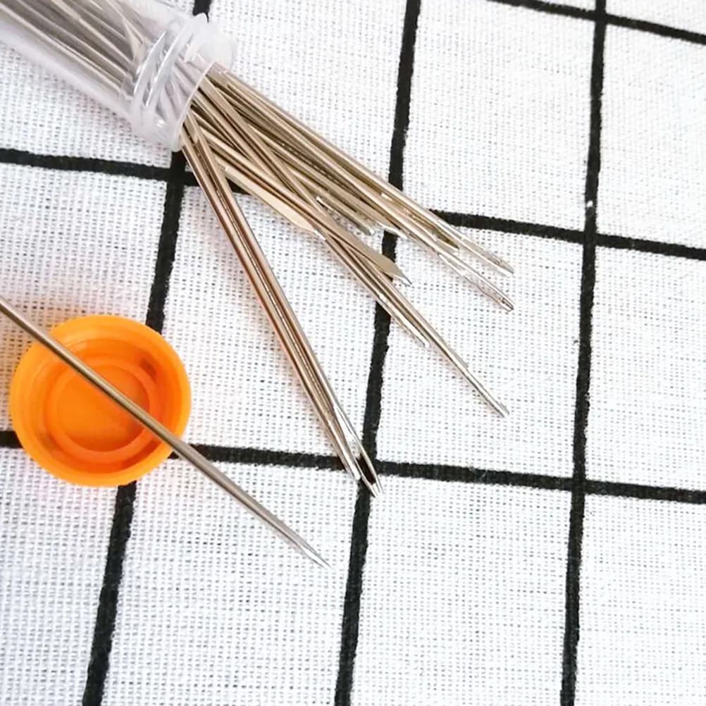 Set di 20 Aghi Triangolari per Cucito e Lavoro a Maglia, Facili da Usare Senza Infilatore