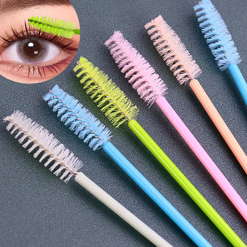 100 Pezzi Spazzole per Ciglia, Pennelli per Trucco, Applicatori Monouso per Mascara, Spazzole Cosmetiche per Ciglia, Strumento per Extension Ciglia