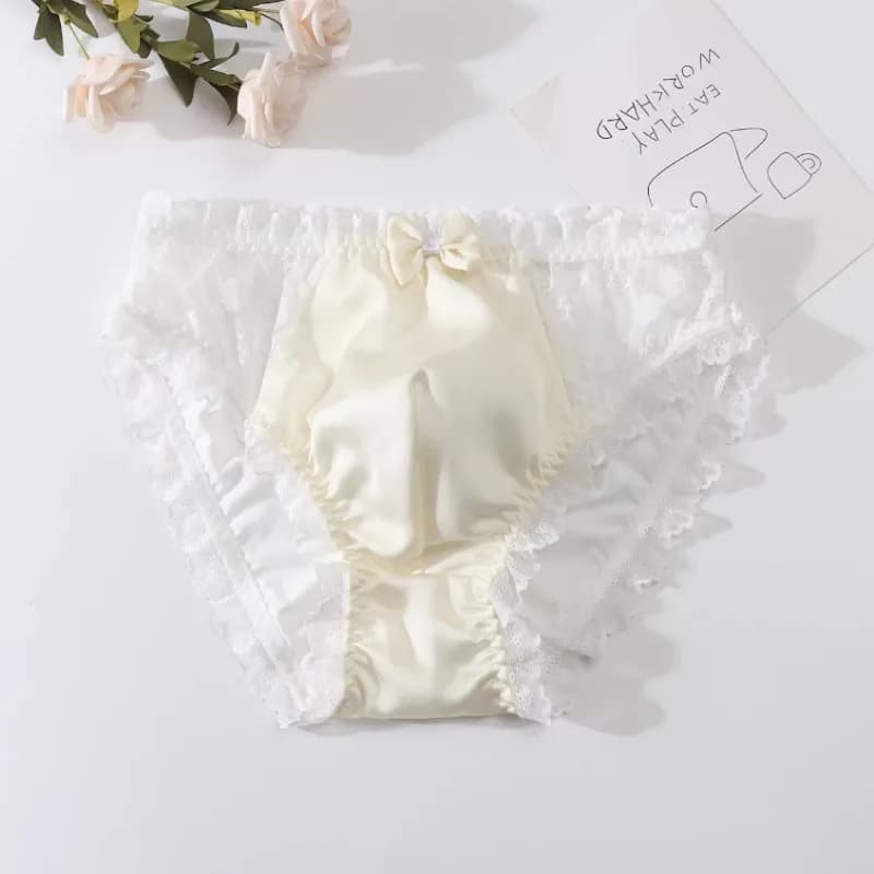 Sexy Men Lace Mid Waist Underwear Lightweight Mesh Breathable Lingerie Skin-friendly Silky Touch Panties Sissy Cosplay Briefs