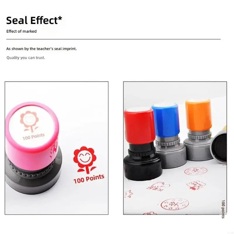 1 Set Assorted Teacher Stamp Pack 12 Piece Different Encouraging Messages Seals
