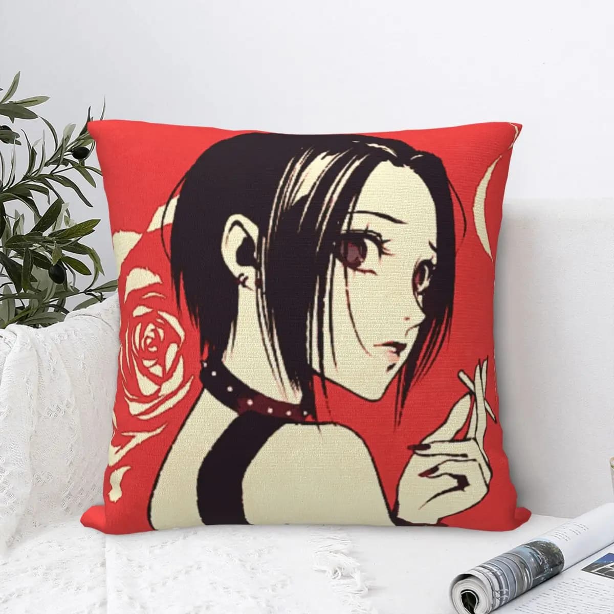 Nana Osaki Polyester Cushion Printed Decor Anime pillow case with zipper for 45X45 cm sofa