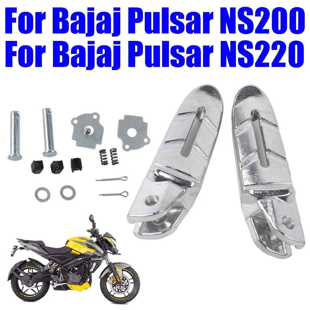 Accessori moto Poggiapiedi posteriore Pedane Pedane Poggiapiedi Pedali Per Bajaj Pulsar NS200 NS220 NS 200 220 200NS 200 NS