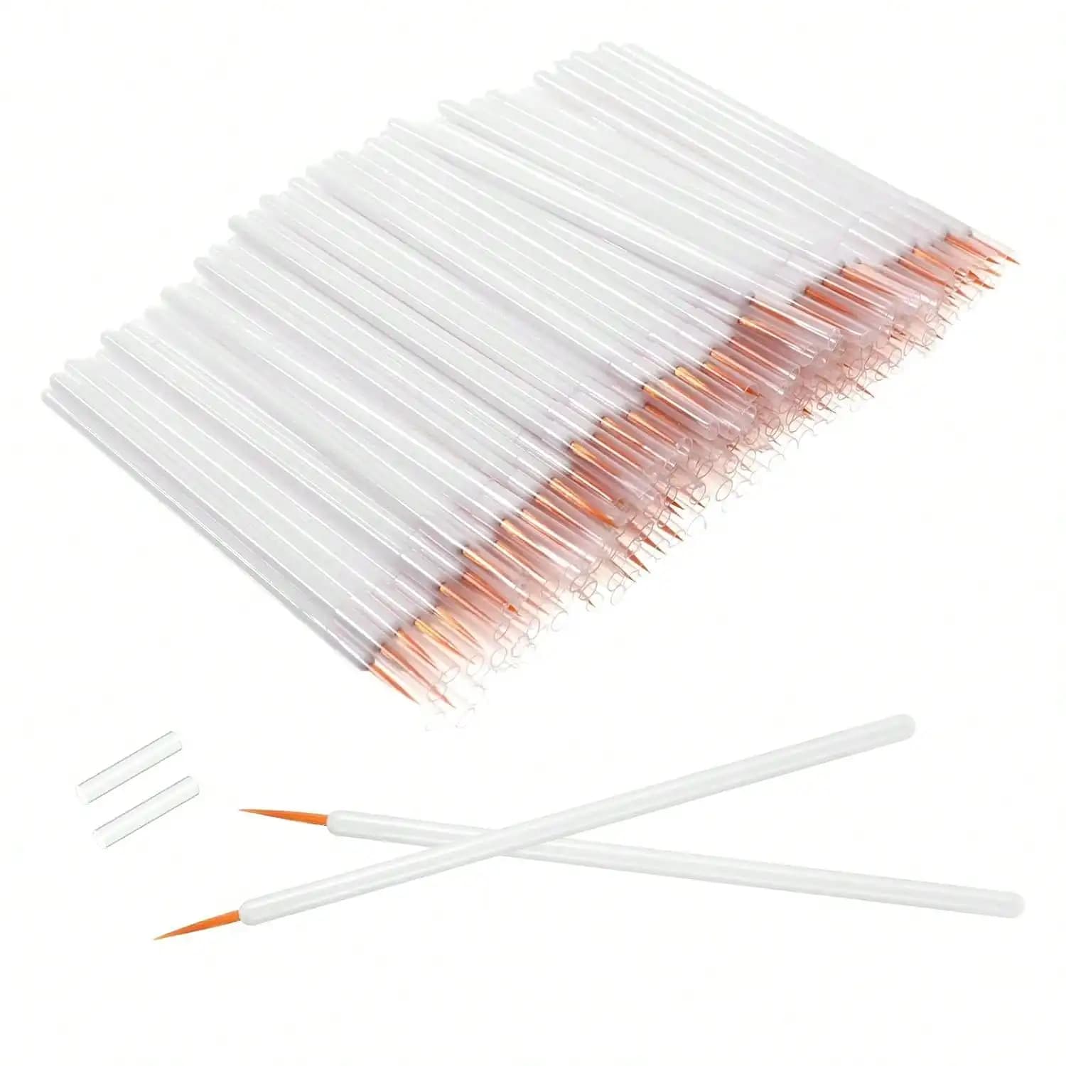 Set di 150 Pennelli Monouso per Eyeliner, Applicatori Ultra-Sottili per Eyeliner, Pennelli Cosmetici per Ciglia, Strumenti Bianchi per Trucco Occhi, Applicatori per Eyeliner Liquido e Rossetto