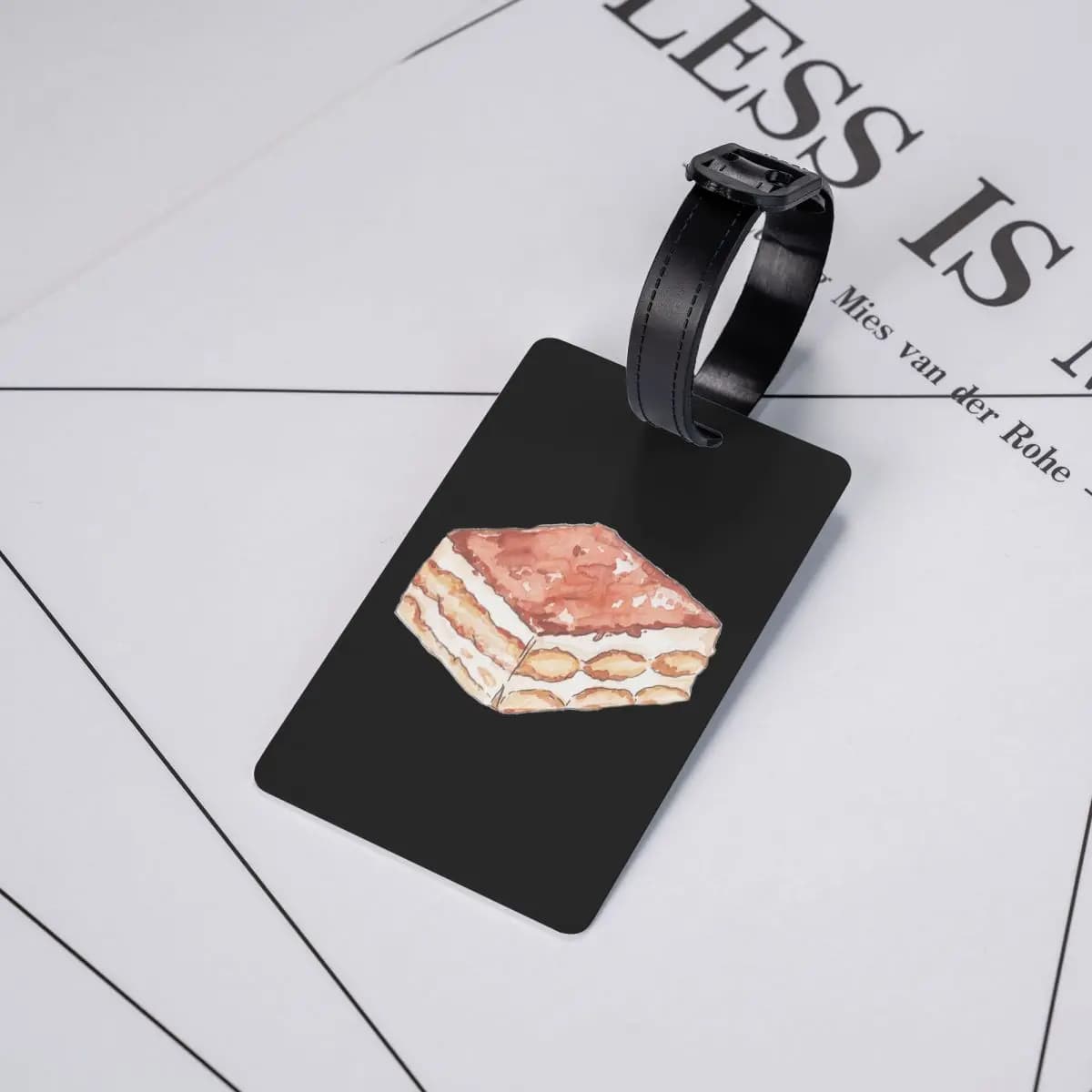 Etichette per Bagagli Tiramisu, Accessori per Valigie, Targhette per Bagagli da Viaggio, Porta Etichette con Nome e Indirizzo