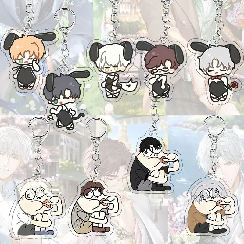 Light and Night Acrylic Keychain Kawaii Decor Accessories Osborn Evan Jesse Keyring Anime Cartoon Game Characters Figure Gift
