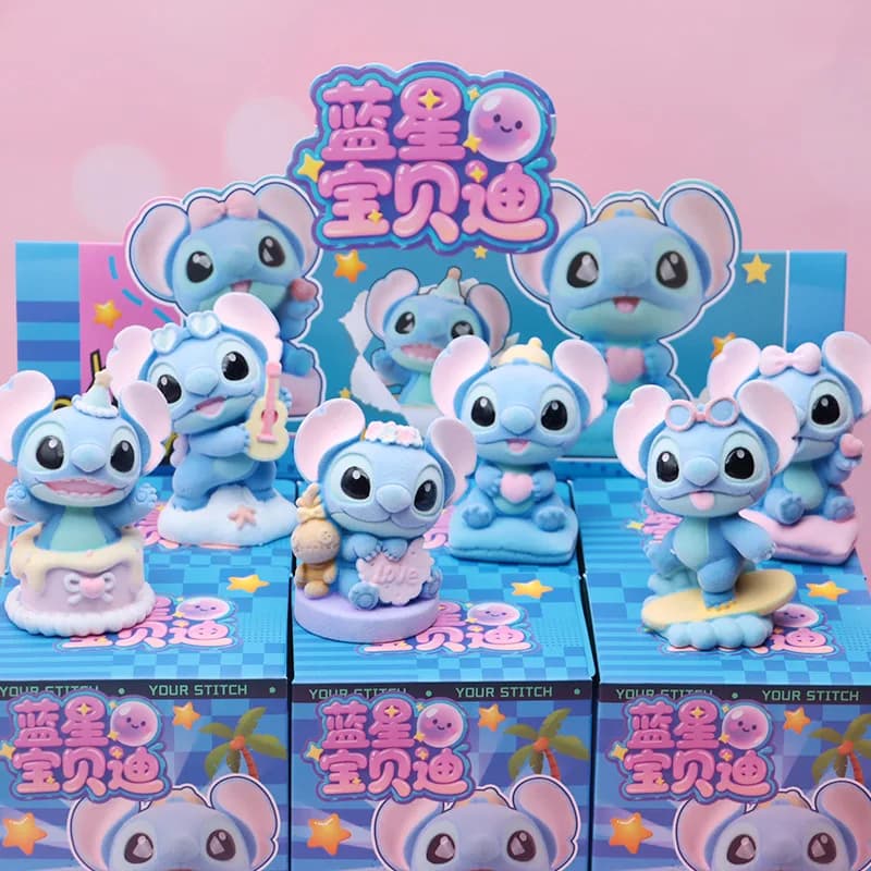 Scatola Misteriosa Cartoon Stitch, Figurine Kawaii, Ornamenti, Regali di Compleanno Carini