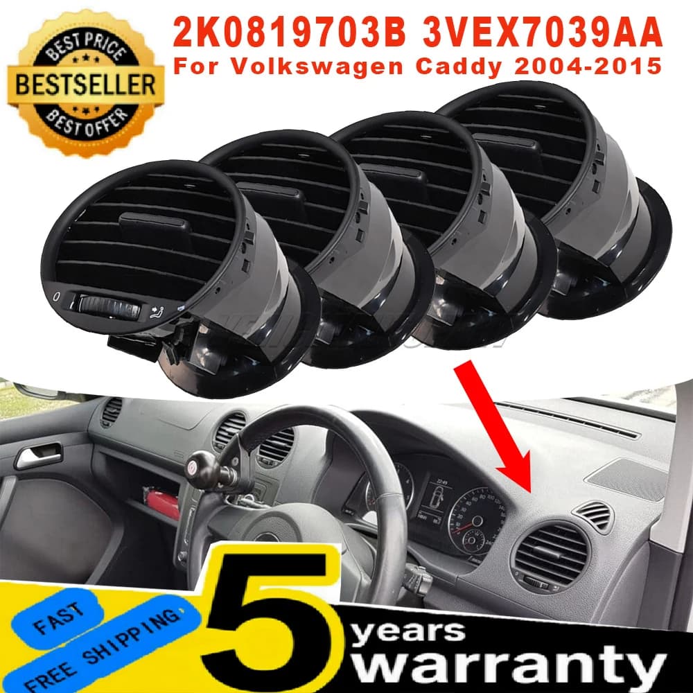 Nuovo Per VW Caddy 2K Mk3 Cruscotto Anteriore Air Vent Condizionatore D'aria AC Griglia Diffusore Pannello 2K0819703B 3VEX7039AA accessori auto