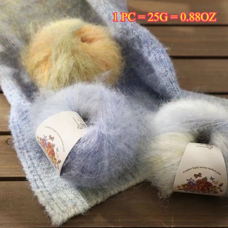 25g Cashmere Mohair Yarn Knitting Wool Yarn Fall Winter Warm Handmade Crochet Yarn For Sweater Slipper Bag Hat Scarf DIY Crafts