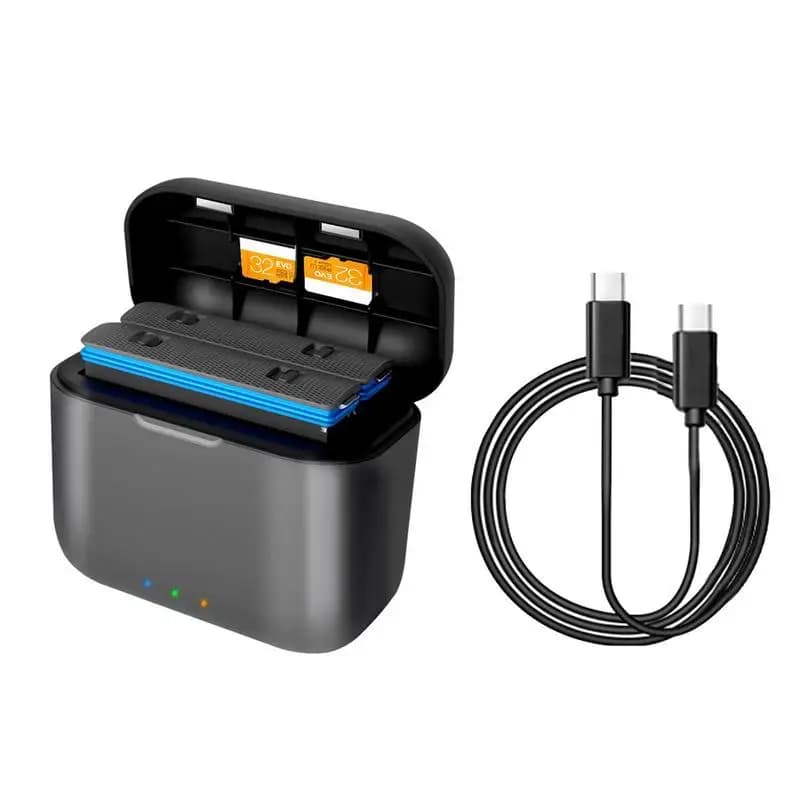 Newe Battery Fast Charger Hub with charging cable compatible charging support for Insta 360 Action Camera X3 Power Accessories