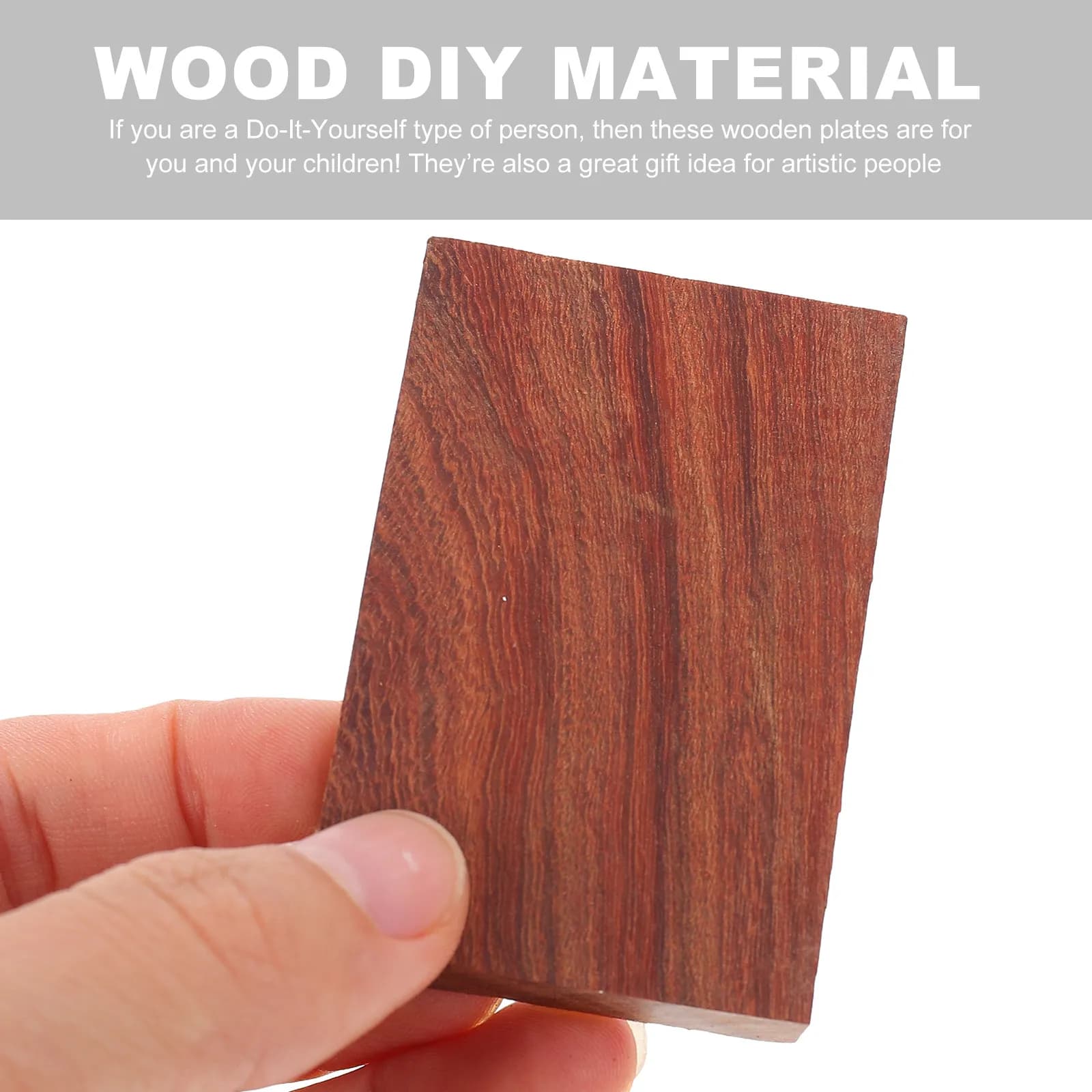 5 Pezzi di Legno Ye Zi Tan, Materiale DIY, Piastre in Legno Naturale Non Finite per Intaglio, Creazione di Anelli e Progetti Artistici