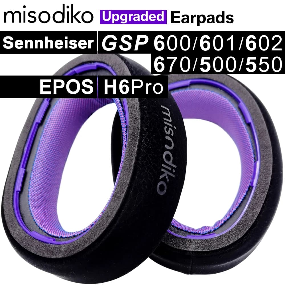 Misodiko Cuscinetti di ricambio aggiornati per Sennheiser | Cuffie da gioco EPOS GSP 670/ 600/ 601/ 602/ 500/ 550, H6Pro