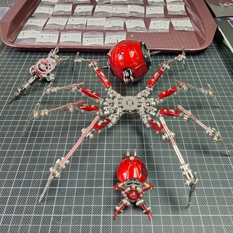 Metal Spider Model Advanced 3D Assembly Puzzle High Precision Mechanical Insect Desktop Ornament Figure Gift For Boys