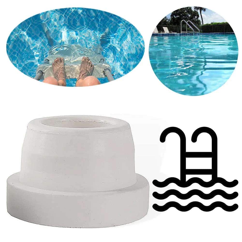 Universal rubber bumper for pool ladder, indoor cap for pool ladder tubes, to protect the pool lining