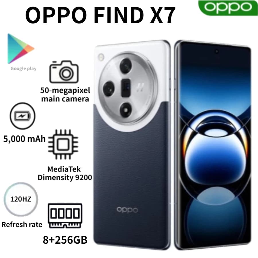Smartphone OPPO Find X7 Modello 2026 Versione Globale Ricarica Rapida 100W Chipset Dimensity 9300 8+256G