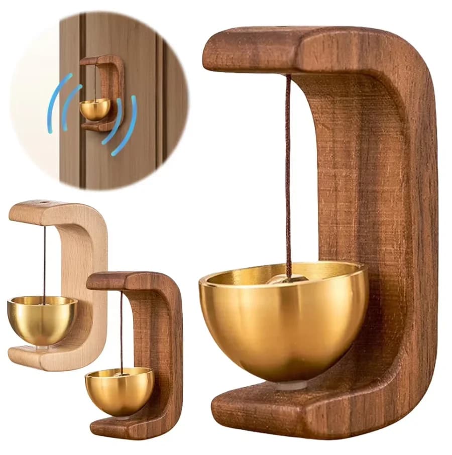 Hanging Decorations Japanese Wooden Wind Chimes Wireless Doorbell Entrance Door Bell Decorative Wind Bell for Home Opening
