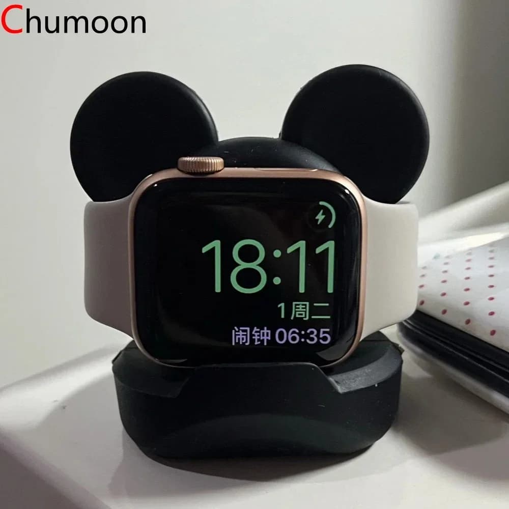 Supporto da tavolo per Apple Watch Series 8, 7, 6, SE, 5 e 4, caricabatterie in silicone iWatch, 45mm, 44mm, 42mm, 41mm, 40mm