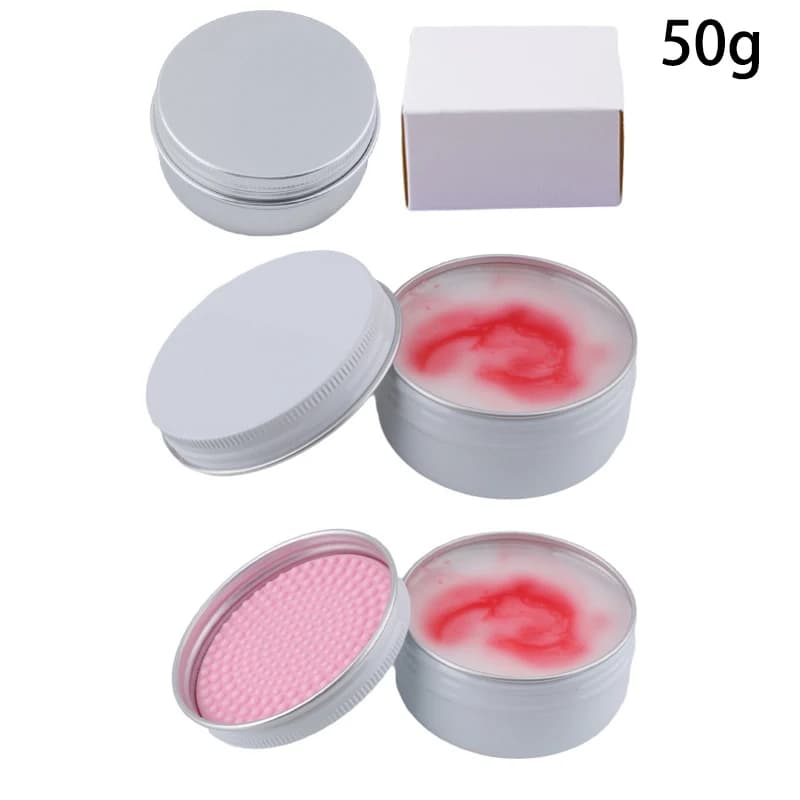 50g Honey Fishing Silicone Makeup Brush Detergent Soap Pad Make Up Brush for Washing Brush for Eyebrow Cosmetic Cleaning Tool