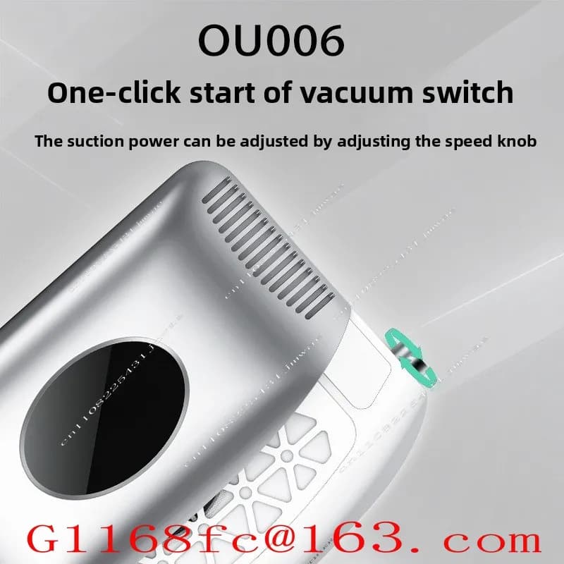Folding Vacuum Cleaner, Double Turbine Silent Nail Cleaner