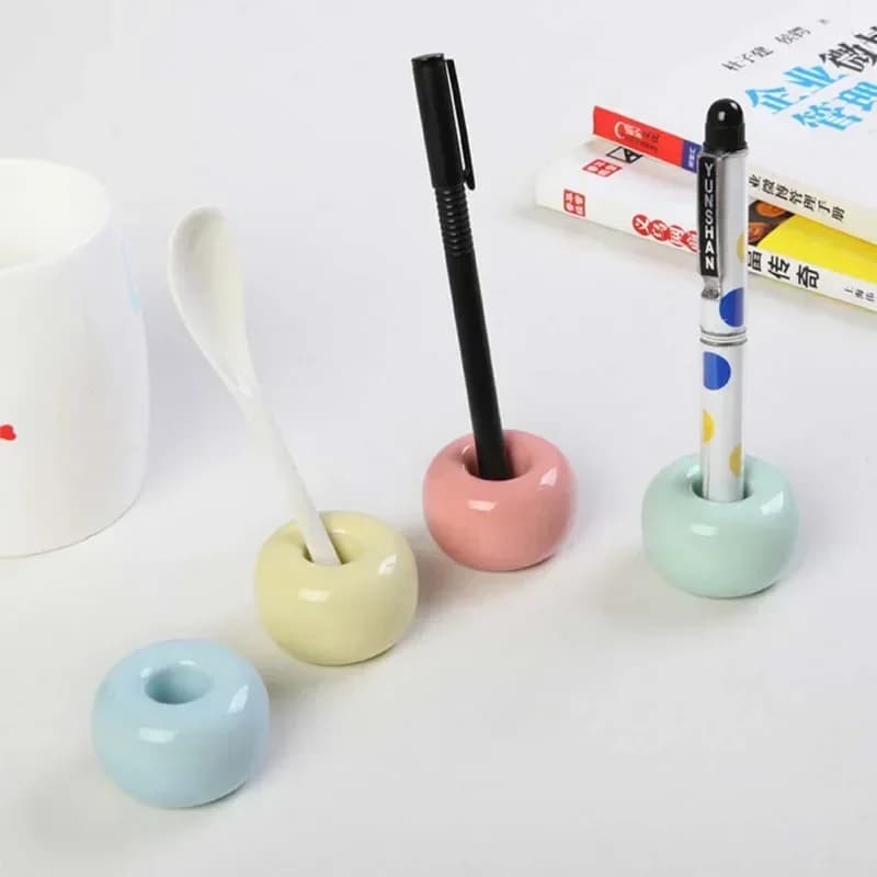 2025 Nuovo creativo ciambella portaspazzolino in ceramica mensola multifunzionale telaio base rack di stoccaggio moda bagno doccia dente Br
