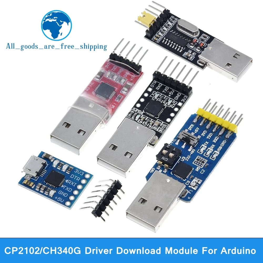 Modulo Convertitore Seriale CP2102 USB 2.0 a UART TTL 5PIN, Sostituto di FT232RL CH340G PL2303 CP9102X per Arduino Pro Mini