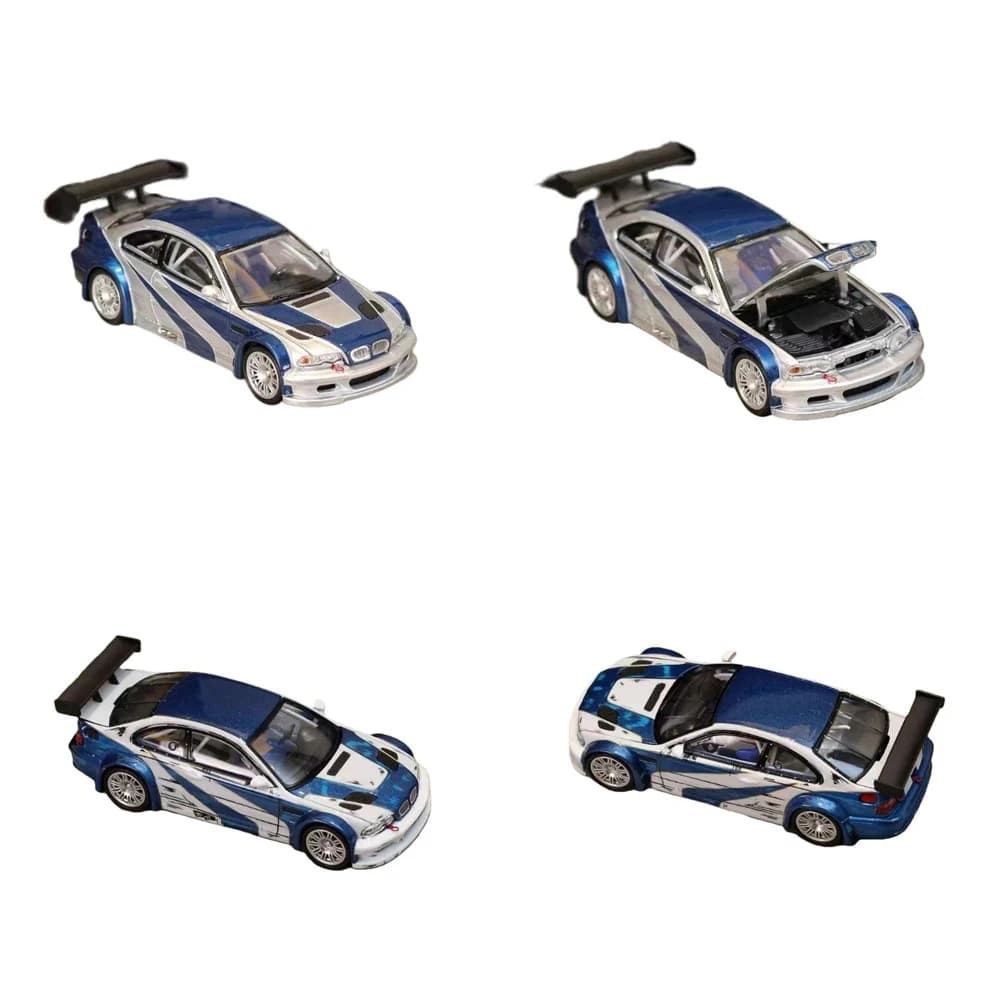 Pre-vendita Ghost Player 1/64 E46 M3 GTR NFS Bagagliaio posteriore apribile Diecast Model Car Limited da collezione