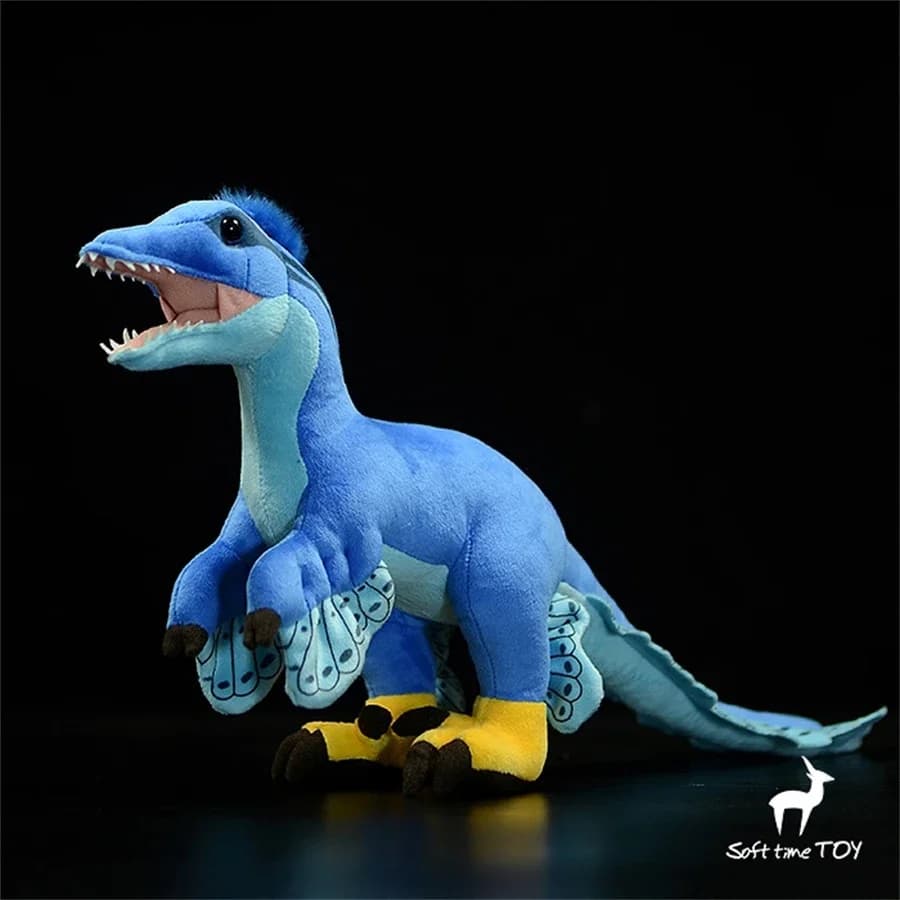 Microraptor Alta Fedeltà Jurassic Dinosauro Peluche Rapator Giocattoli di Peluche Animali Realistici Simulazione Bambola di Pezza Kawai Giocattolo Regalo