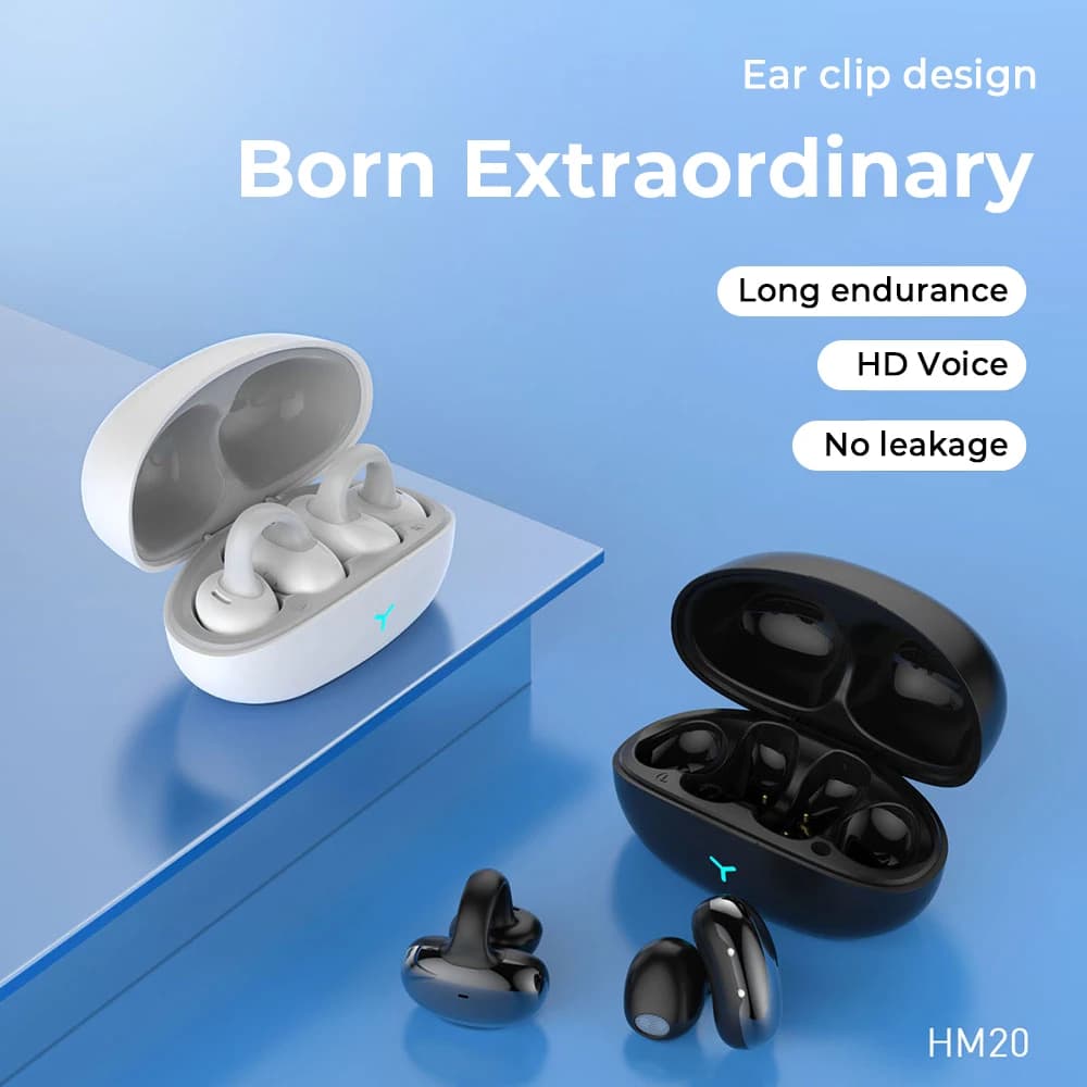 HM-20 Wireless Bluetooth 5.4 Headphones Tws Waterproof Earbuds Earphones HD Mic with touch Control Earbuds For Smartphones