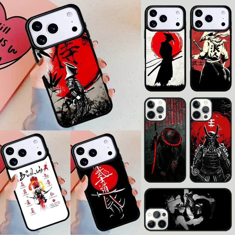 Cover per iPhone con design Samurai Ninja Giapponese per Apple iPhone 17 Air 16E 15 14 Plus 13 12 11 Pro Max Mini