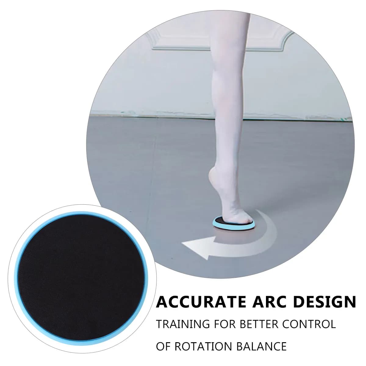 Professional Ballet Turn Disc High Density Nylon Rotating Board for Pirouette Practice Lightweight Portable
