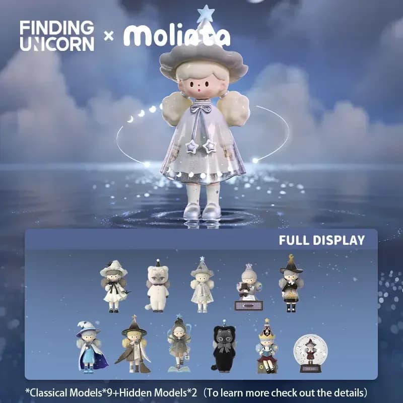 FINDING UNICORN Molinta Chasing Light Series Blind Box Toys Mystery Box Mistery Cute Action Figure Surprise Box Caixa Model Gift