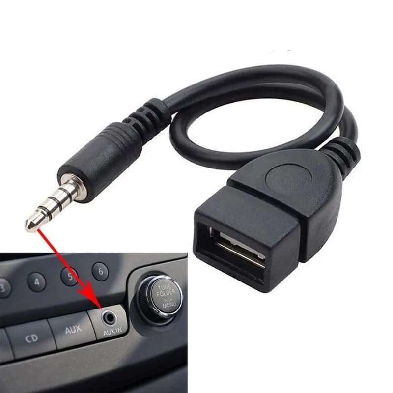 Auto MP3 Martinetti 3.5mm AUX Spina Audio A USB 2.0 Convertitore Cavo Aux Per U Disco USB chiavetta OTG Convertitore Adattatore B3
