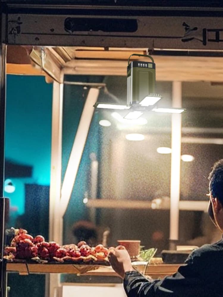 Lanterna da campeggio solare Luce da campeggio pieghevole Lanterna ricaricabile impermeabile Torcia portatile Luce per tenda a LED Attrezzatura di emergenza