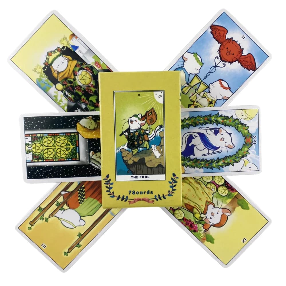 Nuove carte dei Tarocchi, carte per il tempo libero e l'intrattenimento, giochi con illustrazioni mistiche, resistenti e portatili, perfette per la guida spirituale