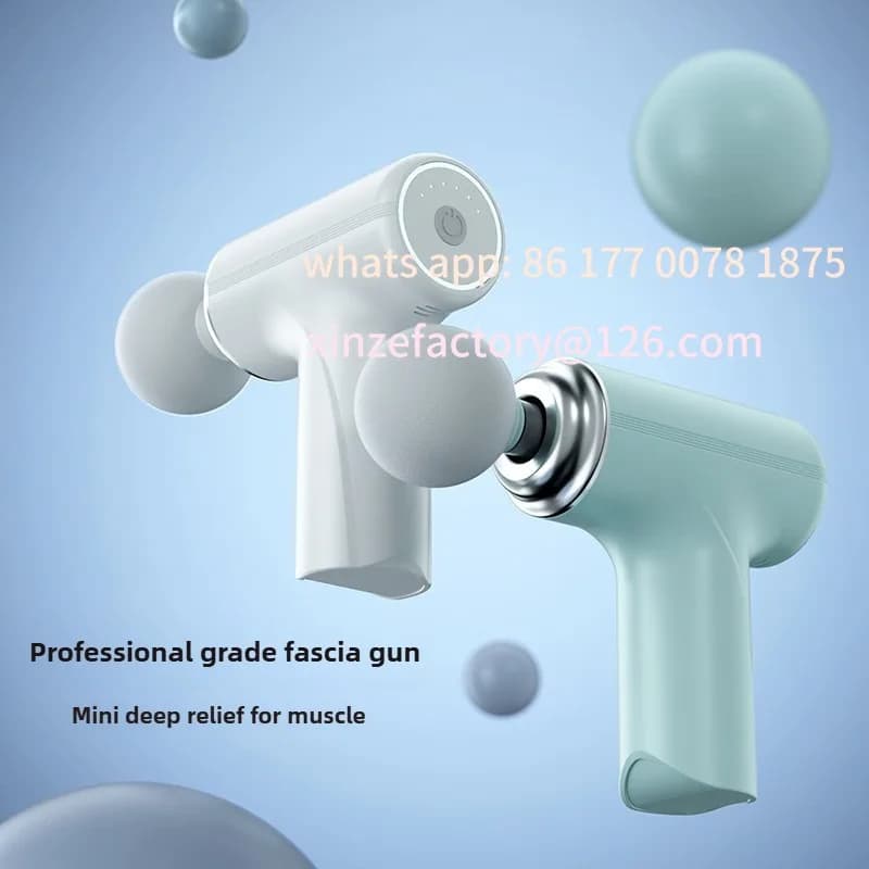 Mini Customizable Vibration Massage Gun Wireless Rechargeable Muscle Relaxation Massage Professional Fitness Portable