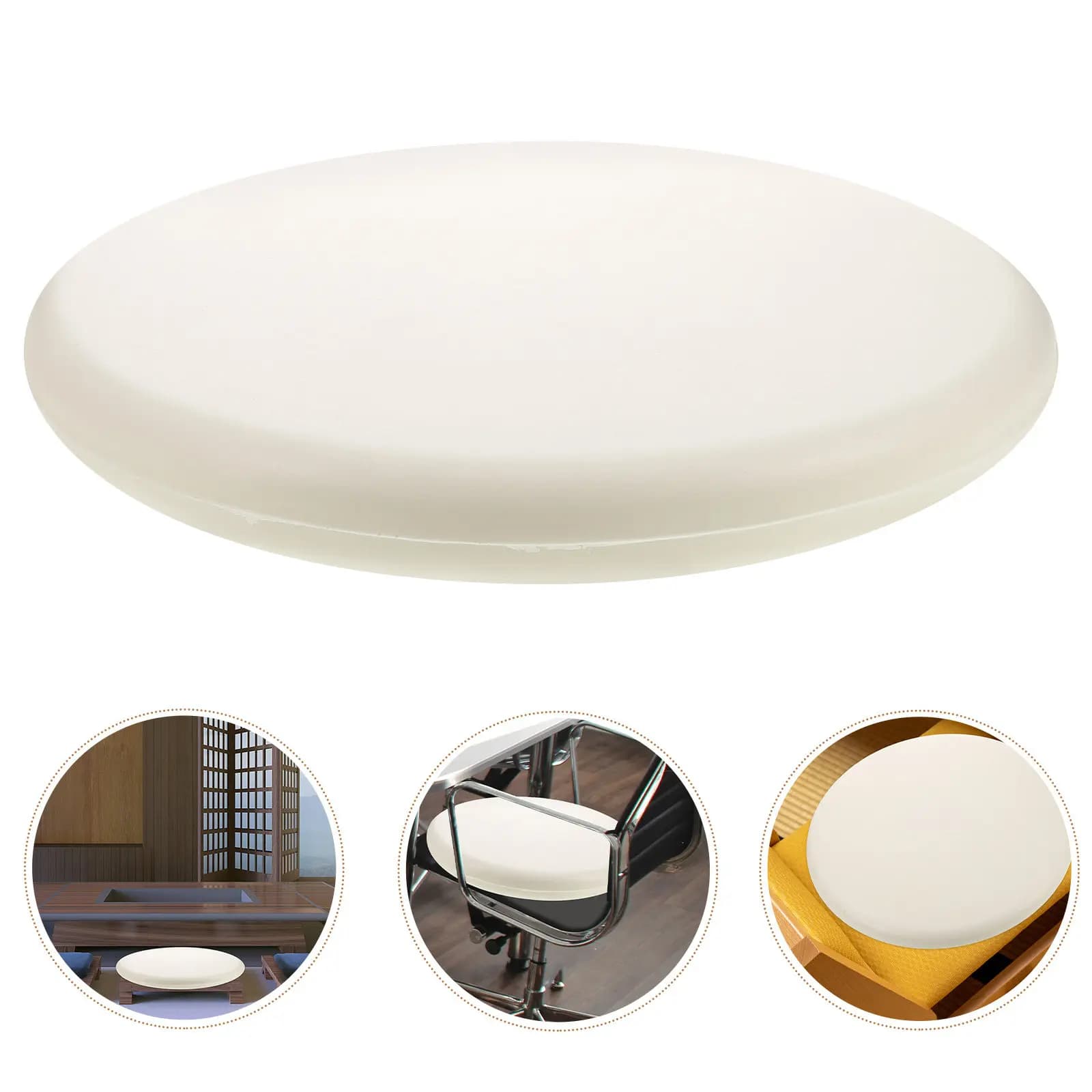 Cuscino Rotondo in Memory Foam a Lento Ritorno, Supporto Ergonomico per Sedie da Ufficio, Sala da Pranzo e Cucina, Seduta Circolare Spessa e Confortevole