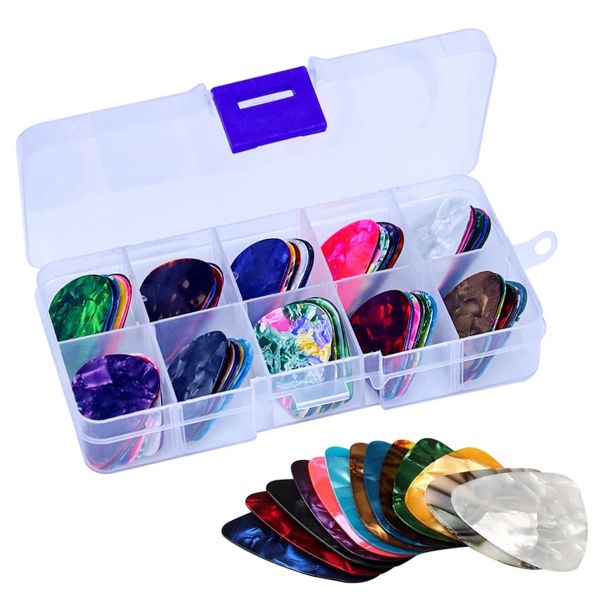 30/50 pz In Scatola 0.46mm Plettri per Chitarra Sailulu Modello Nave Casuale Cartoon Pick Suit per Chitarra Ukulele Basso Strumento Musicale