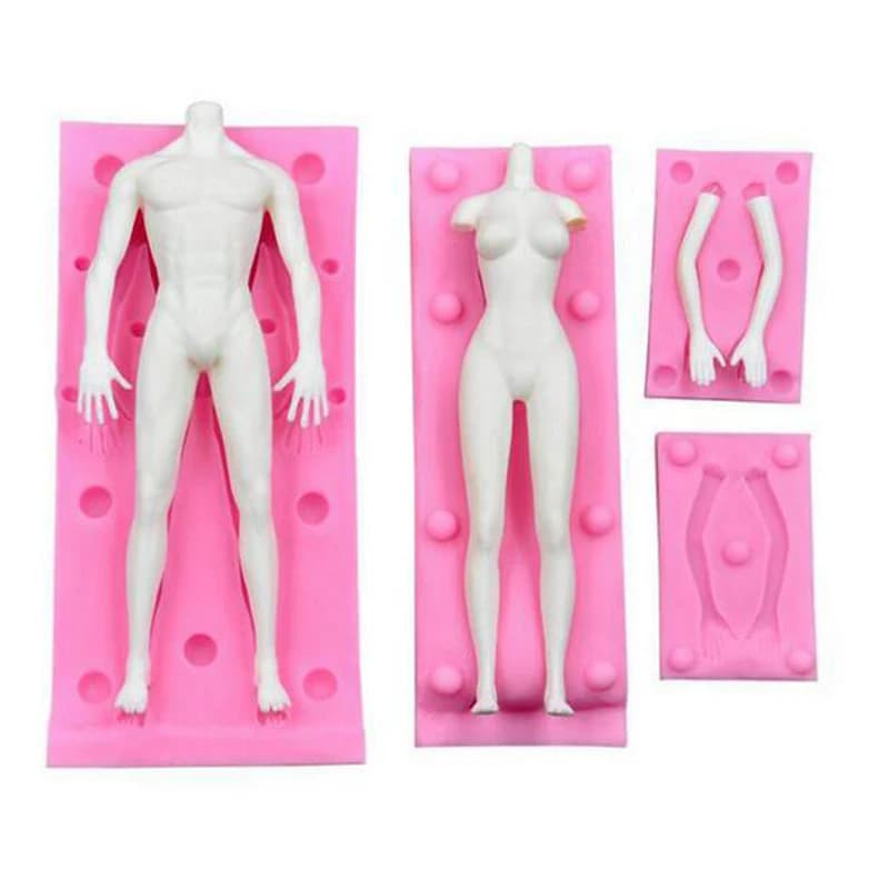 3D donna uomo ragazza nudo fondente stampo Kit persone corpo torta decorazione strumenti Sugarcraft argilla polimerica cucina accessori da forno