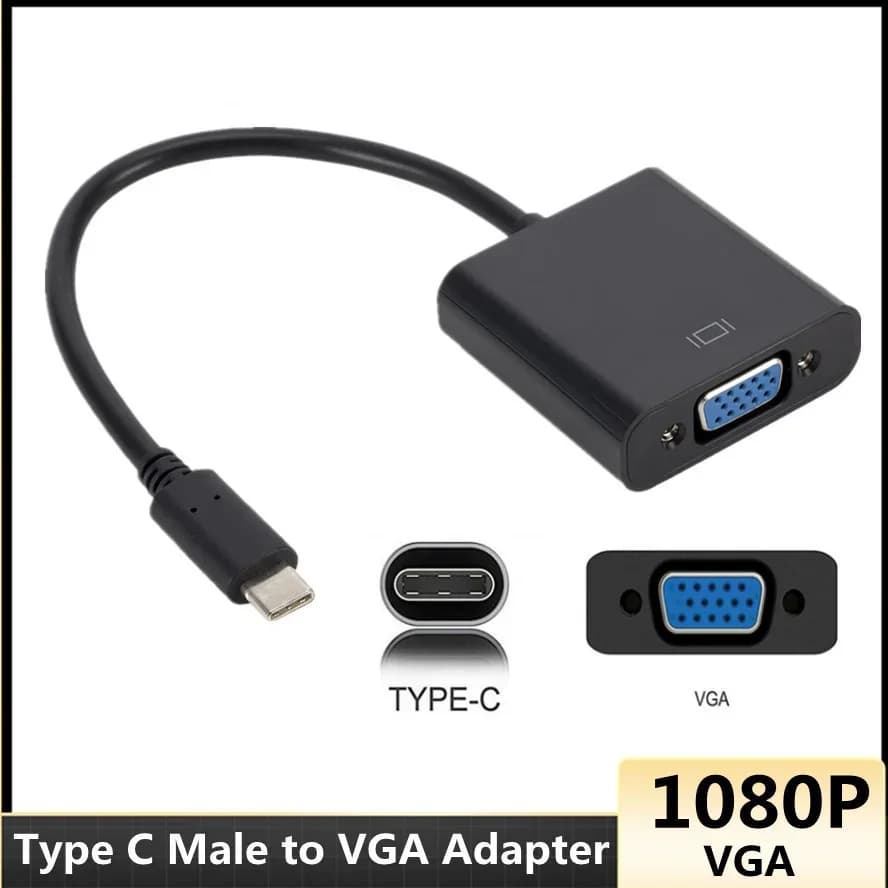 USB-C type C VGA cable adapter, suitable for MacBook, 12 inch, Chromebook Pixel Lumia 950XL