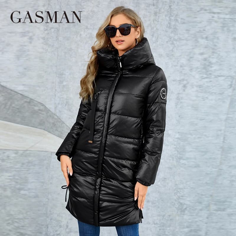 GASMAN piumino invernale da donna 2022 lungo Design classico con cerniera tasca per cintura petto cappotto da donna parka per il tempo libero LD-21729