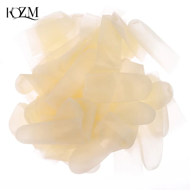100 PCS Gomma antiscivolo antistatica Ditali monouso in lattice Copri dita Guanti protettivi per punte delle dita Strumento per nail art