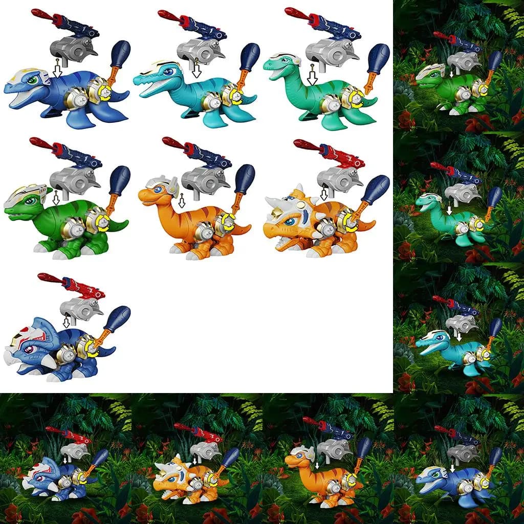 Dinosaur Toys, Buildable Dinosaur Toys Set, Building Rod Toy for Birthday Gifts