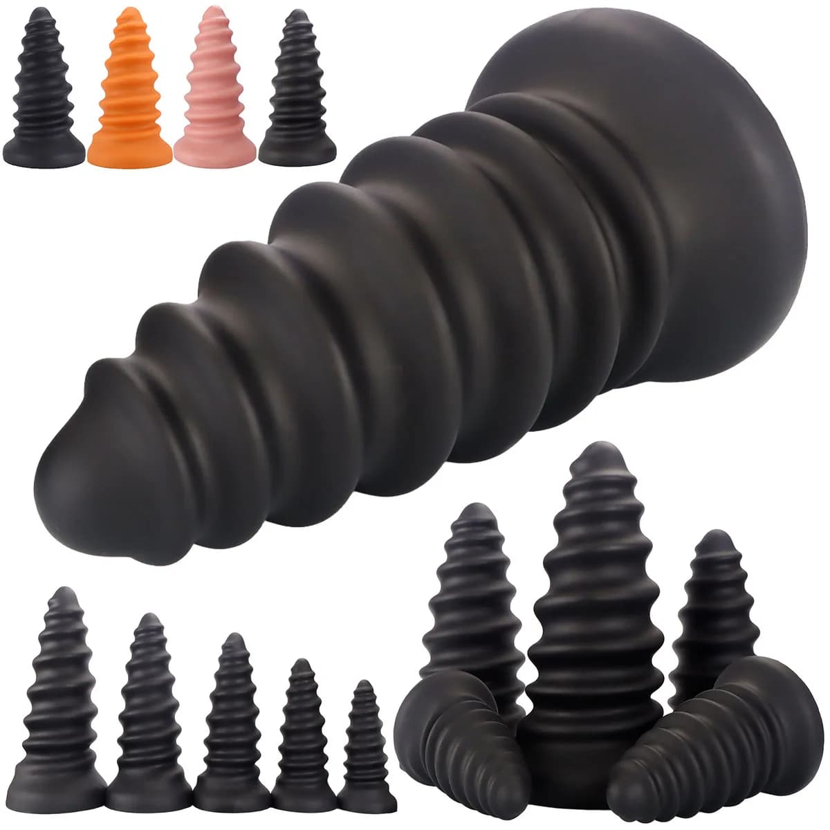 Big Spiral Anal Dilator Anal Plug Large Dildo Anal Plug with Thread Female Sex Products Man Butt Plugs Prostate Masturbate Toys
