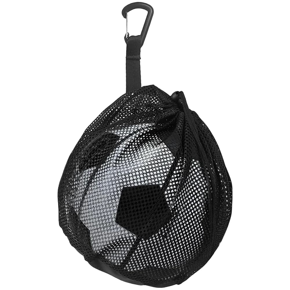 Polyester Mesh Drawstring Sports Bag 16L for Basketball Volleyball with Hanging Hook and Ventilated Construction for Airflow